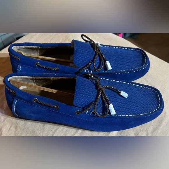 Blue Suede Men's Loafers Alfani men’s 11 *Brand New* - Picture 2 of 9